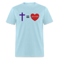 Cross = Love - powder blue