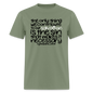 Only Thing We Contribute To Our Salvation - military green