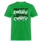 Repent Pray Listen Obey w/Scripture - bright green