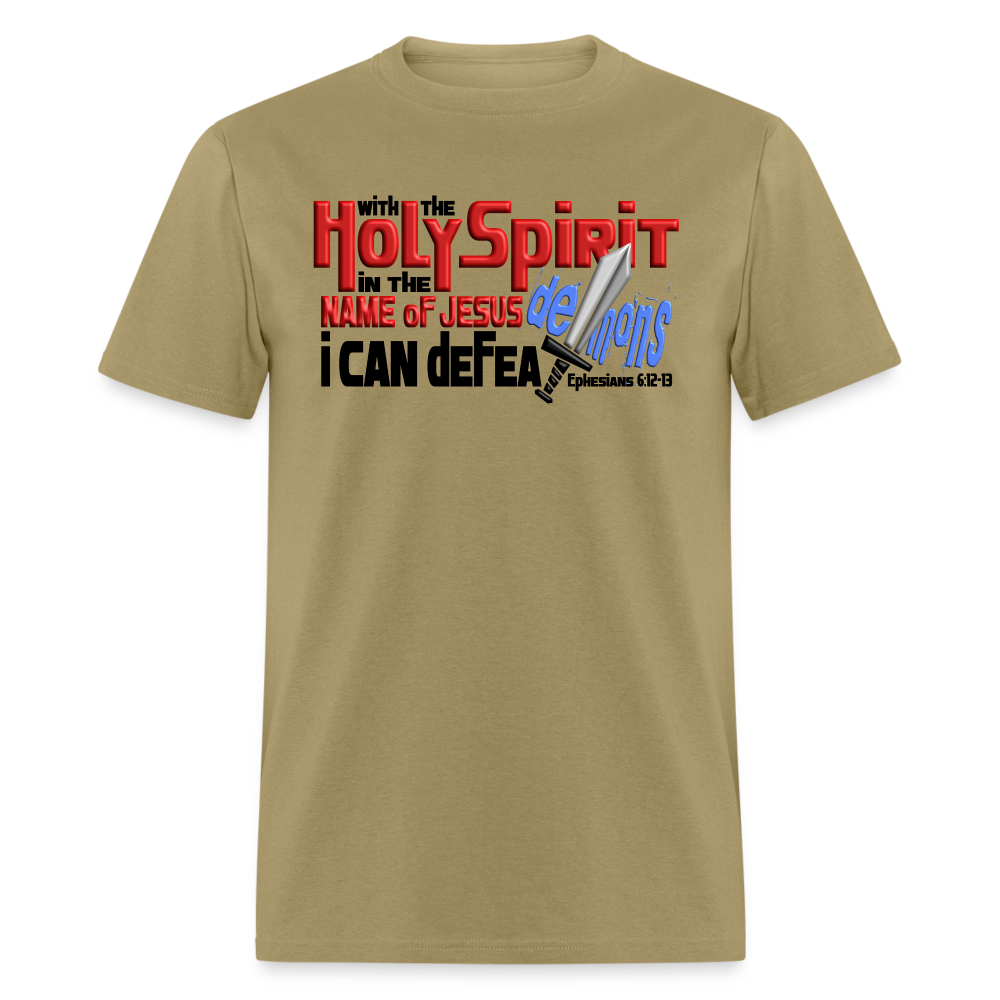 Holy Spirit Defeat Demons - khaki
