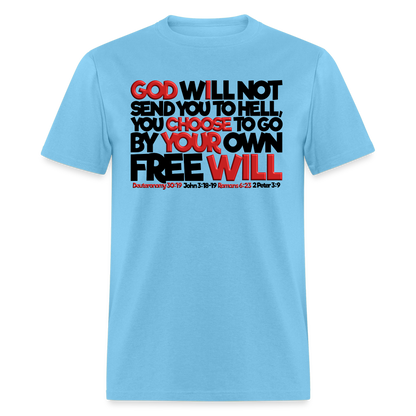 God Will Not Send You To Hell - aquatic blue