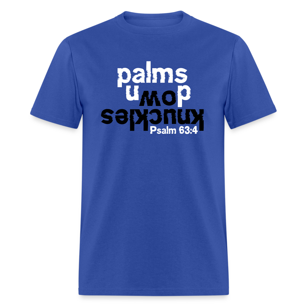 Knuckles Down Palms Up - royal blue
