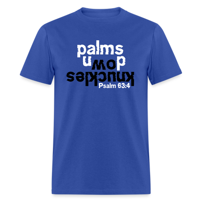 Knuckles Down Palms Up - royal blue