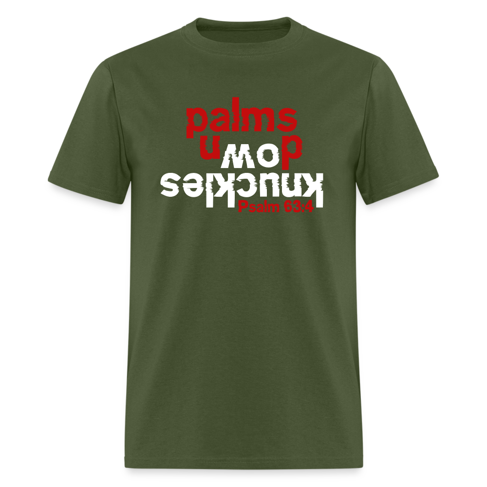 Knuckles Down Palms Up - military green