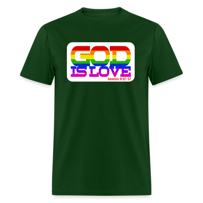GOD is Love - forest green