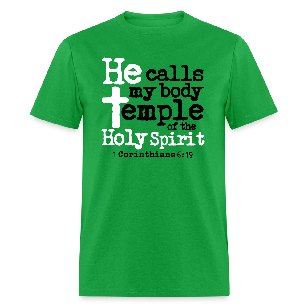 He Calls My Body Temple - bright green
