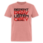 Repent Pray Listen Obey w/Scripture - heather mauve