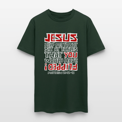 Jesus Flipped - forest green
