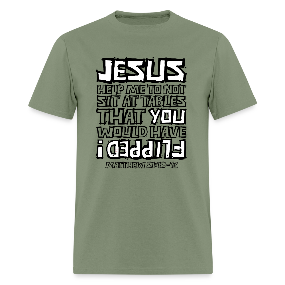 Jesus Flipped - military green