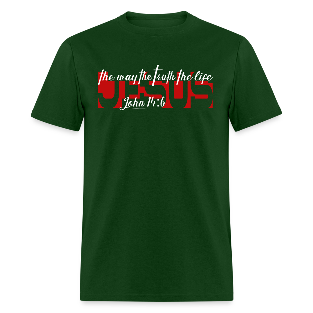 Jesus the Way Truth Life - forest green