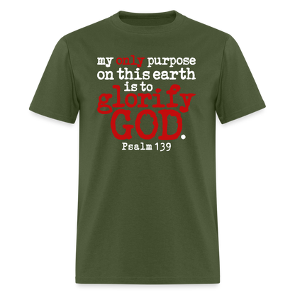 Only Purpose Glorify God - military green