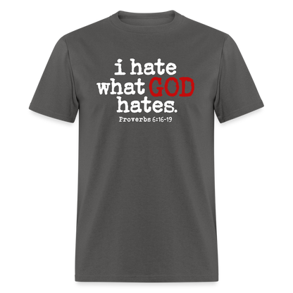 I Hate What God Hates - charcoal