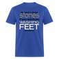 Throwing Stones or Washing Feet - royal blue
