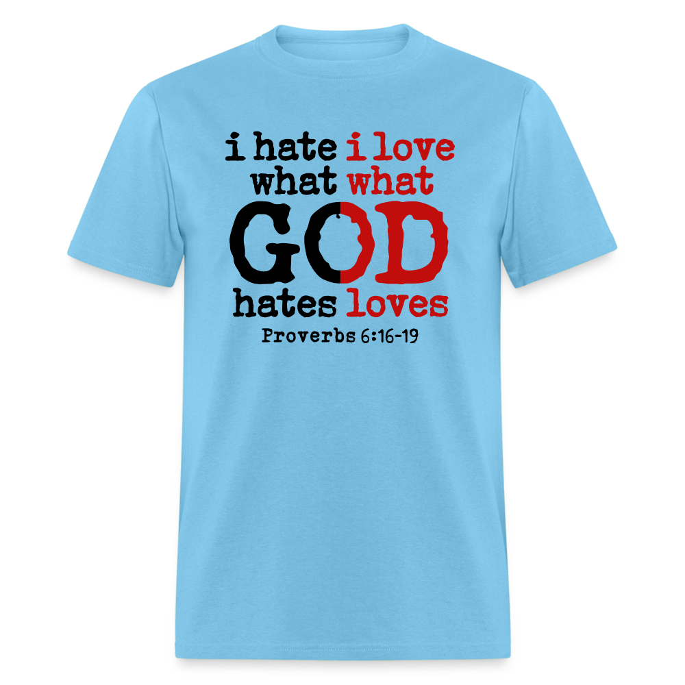 I Hate/Love What God Hates/Loves - aquatic blue