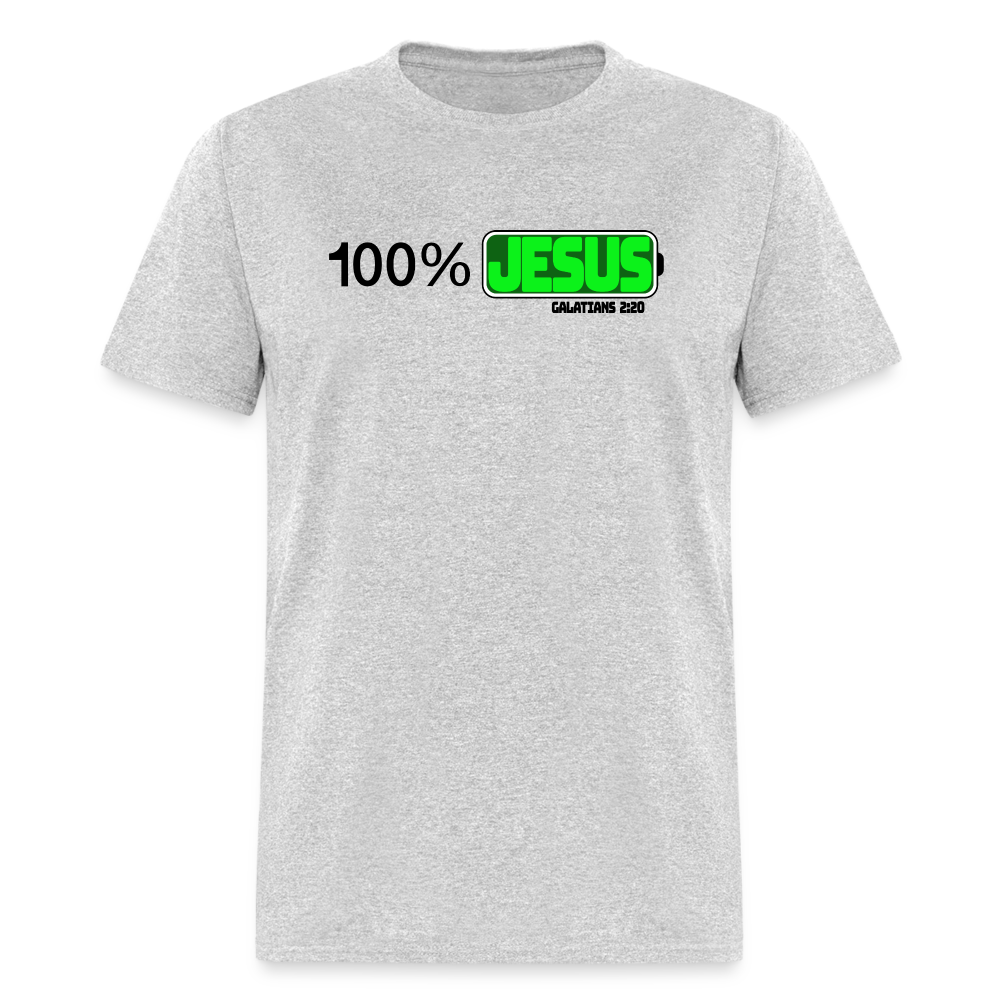 100% Jesus - heather gray