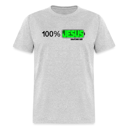 100% Jesus - heather gray