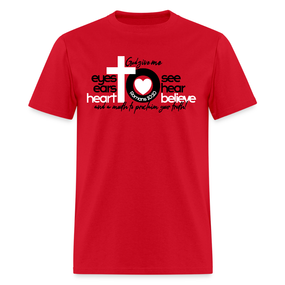 Eyes Ears Heart - red