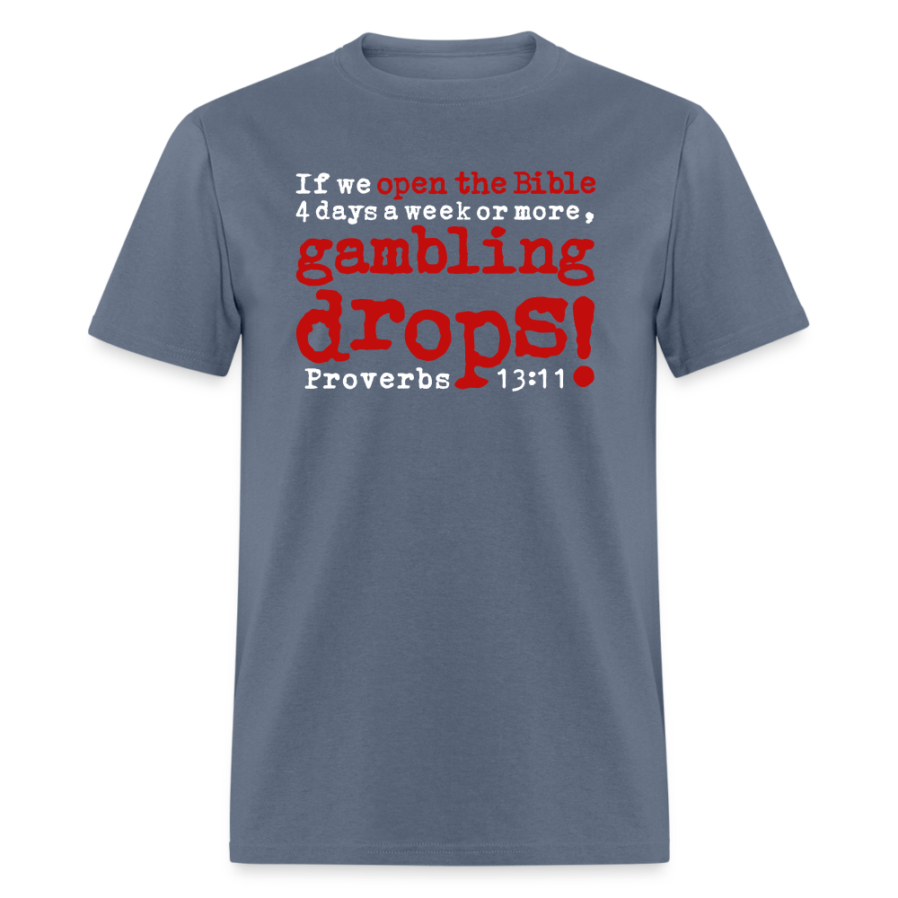 Open Bible Gambling Drops - denim