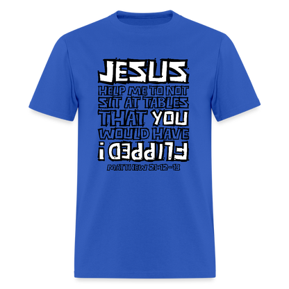Jesus Flipped - royal blue