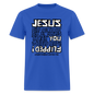 Jesus Flipped - royal blue