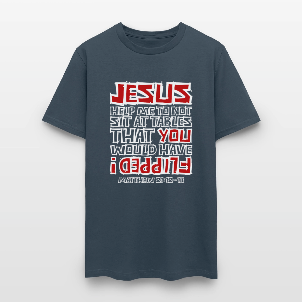 Jesus Flipped -  blue dusk