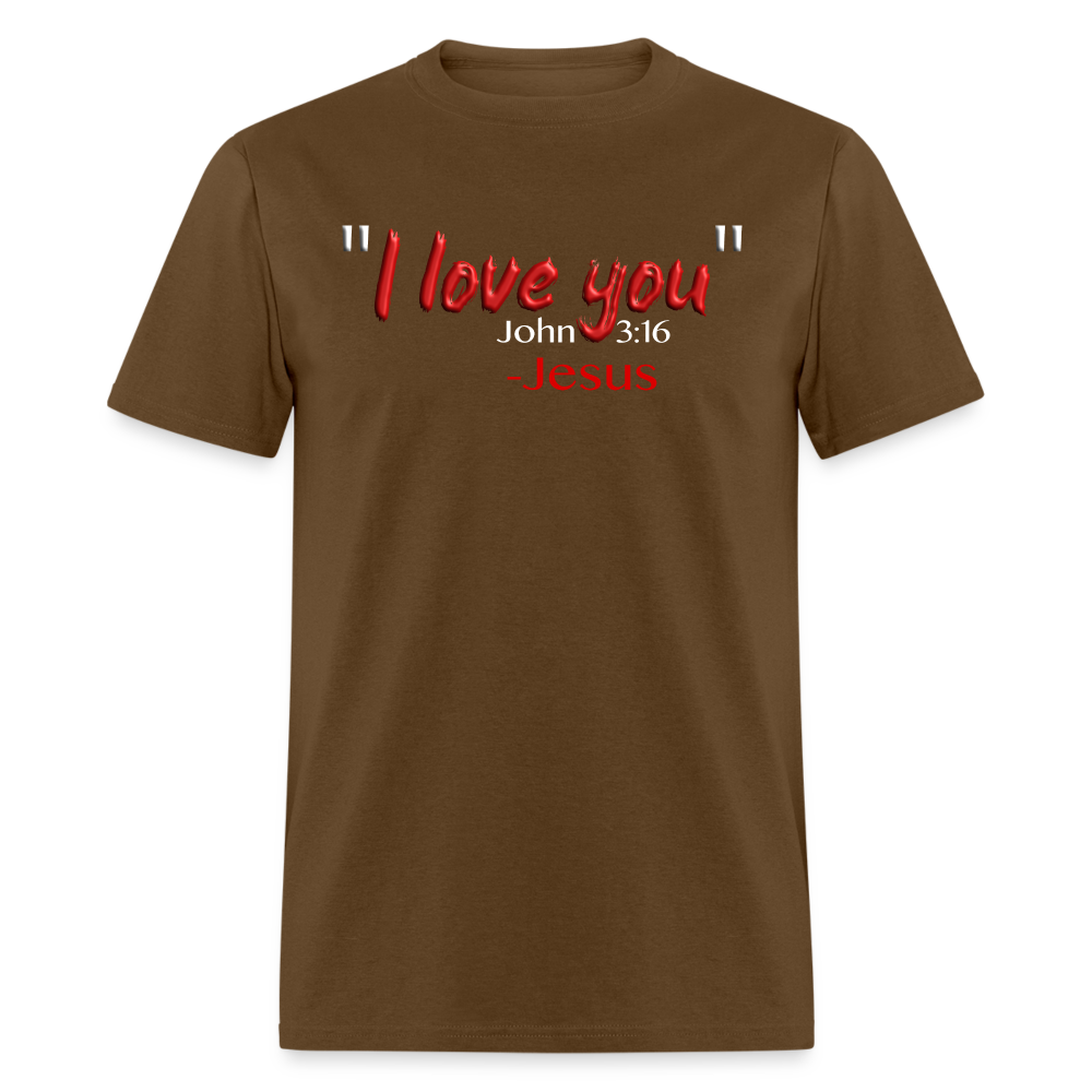 I Love You - brown