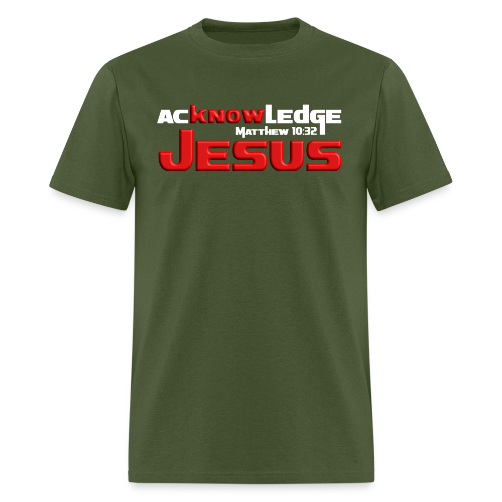 Acknowledge Jesus - military green