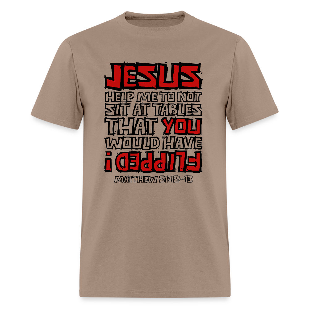 Jesus Flipped - brown savana