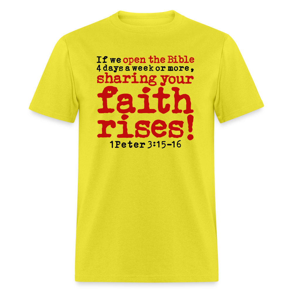 Open Bible Sharing Faith Rises - yellow