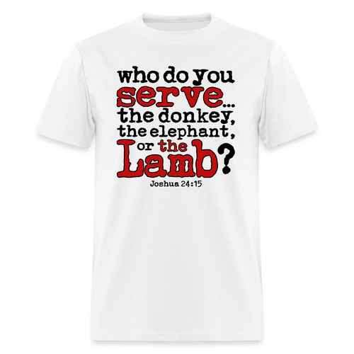 Donkey, Elephant, Or Lamb - white