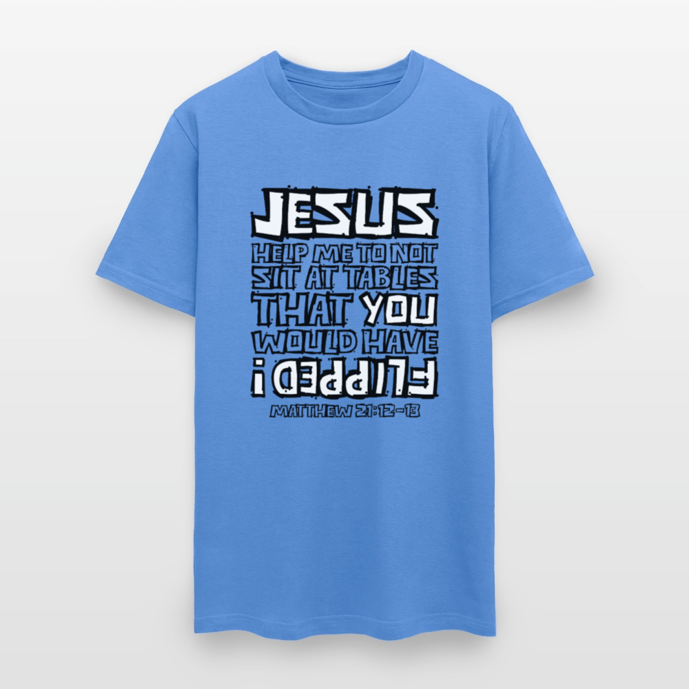 Jesus Flipped - carolina blue