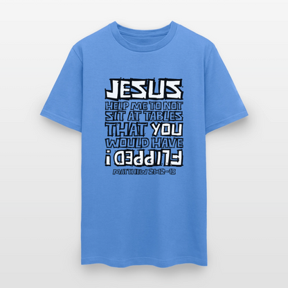 Jesus Flipped - carolina blue