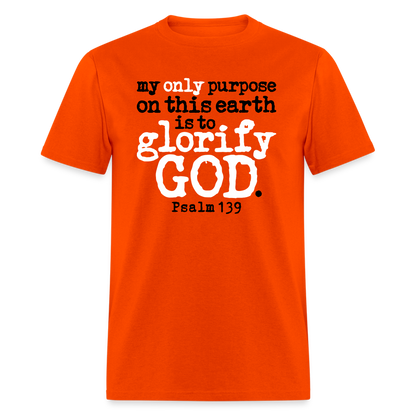 Only Purpose Glorify God - orange