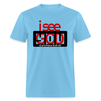 I See God in You - aquatic blue