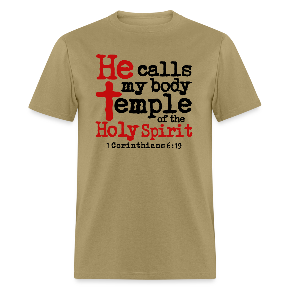 He Calls My Body Temple - khaki