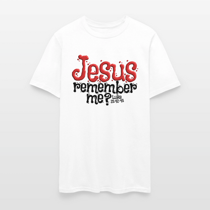 Jesus Remember Me - white