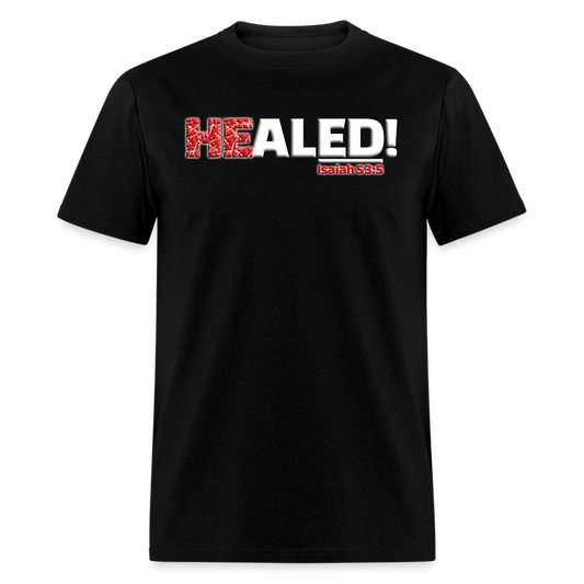 He Healed - black
