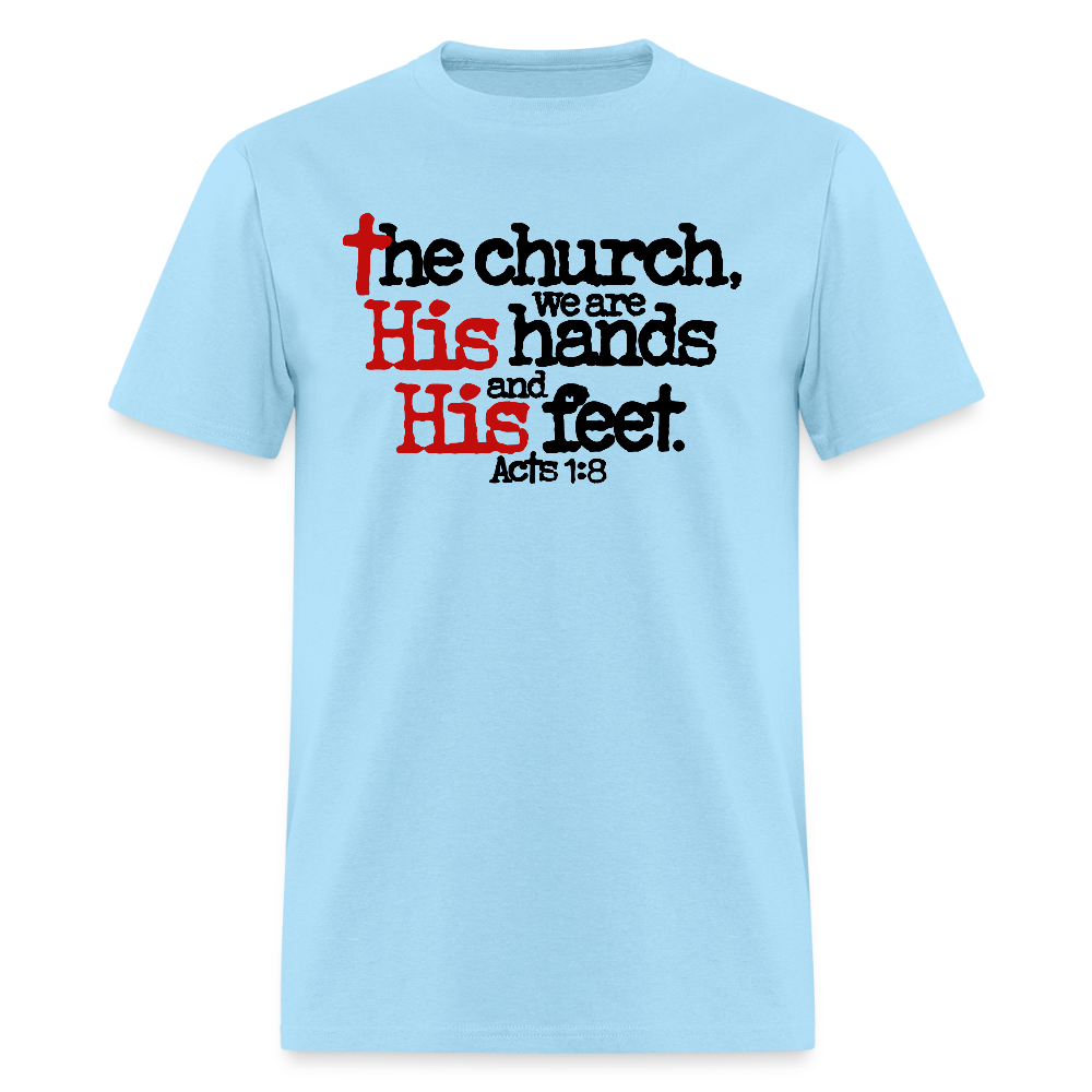 Church His Hands His Feet - powder blue