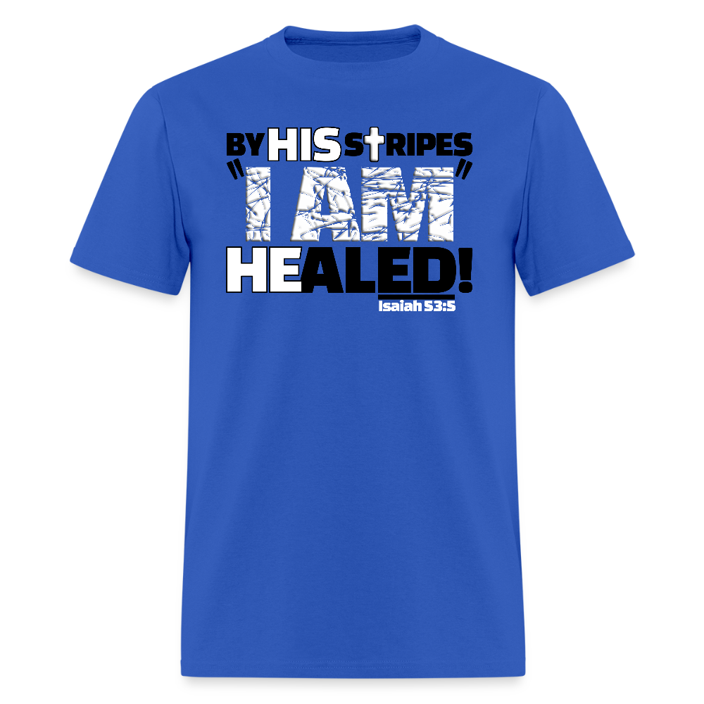 By His Stripes I Am Healed - royal blue