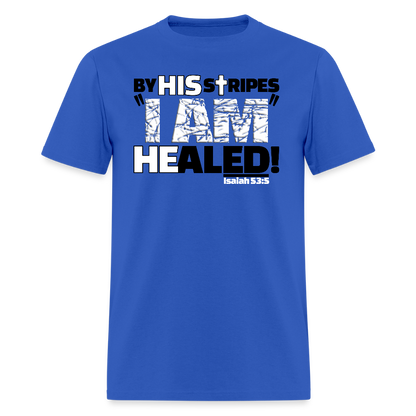 By His Stripes I Am Healed - royal blue