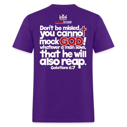 God Will Not Be Mocked - purple