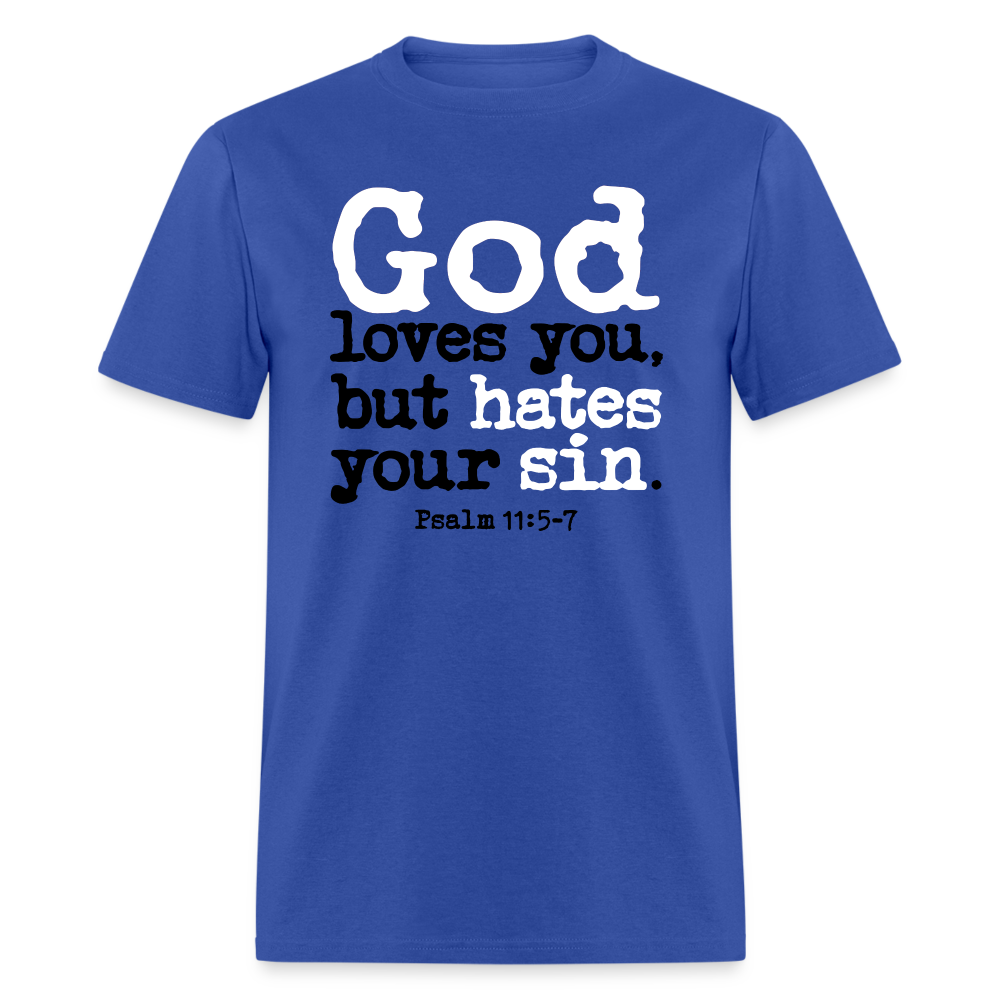 God Hates Sin - royal blue