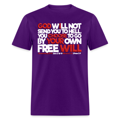 God Will Not Send You To Hell - purple