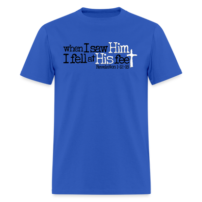 I Fell at His Feet - royal blue
