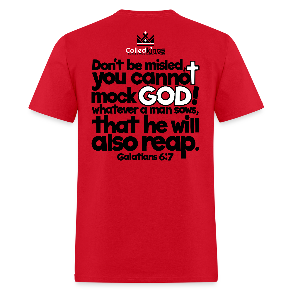 God Will Not Be Mocked - red