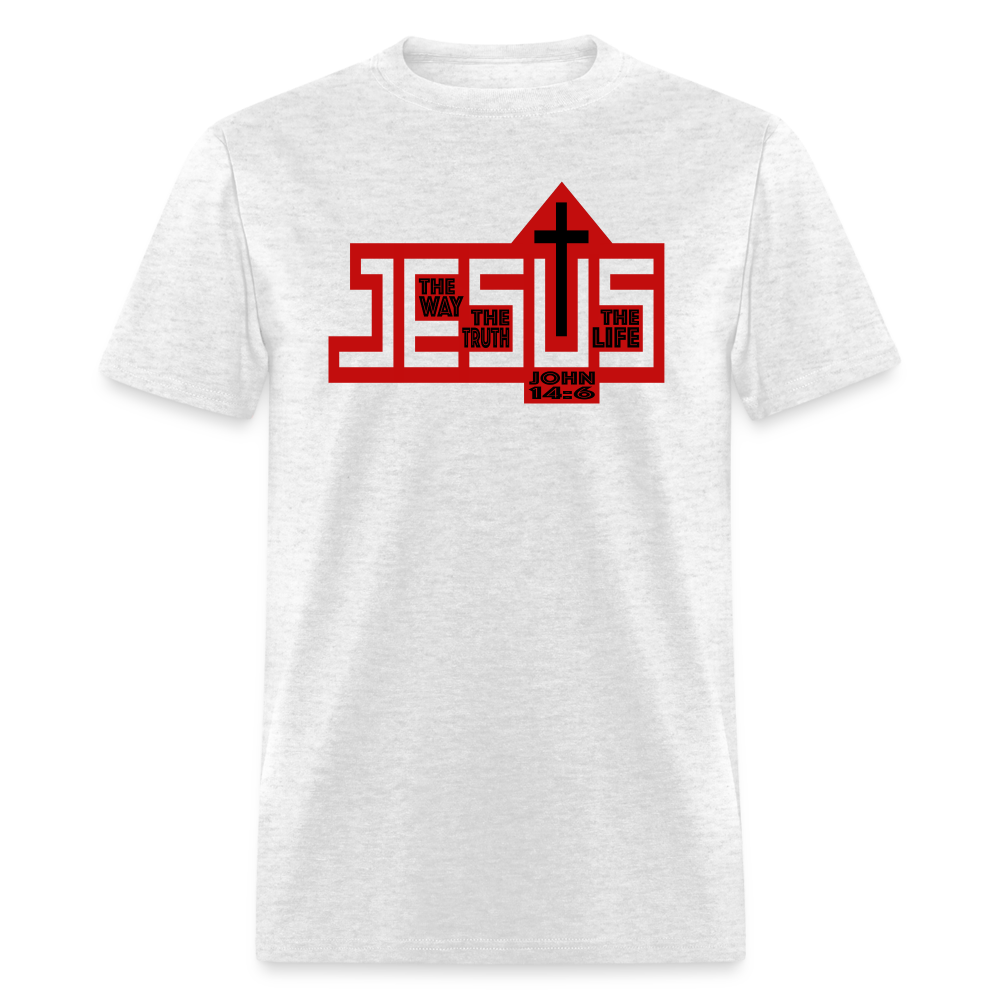 Jesus The Way Truth Life - light heather gray