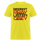 Repent Pray Listen Obey w/Scripture - yellow