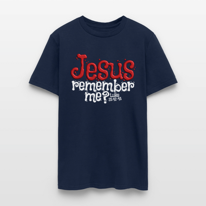 Jesus Remember me - navy