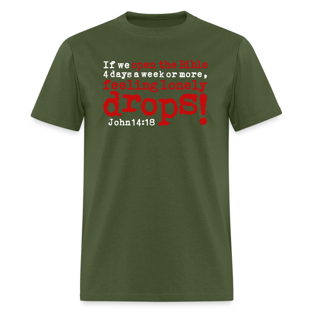 Open Bible Lonely Drops - military green