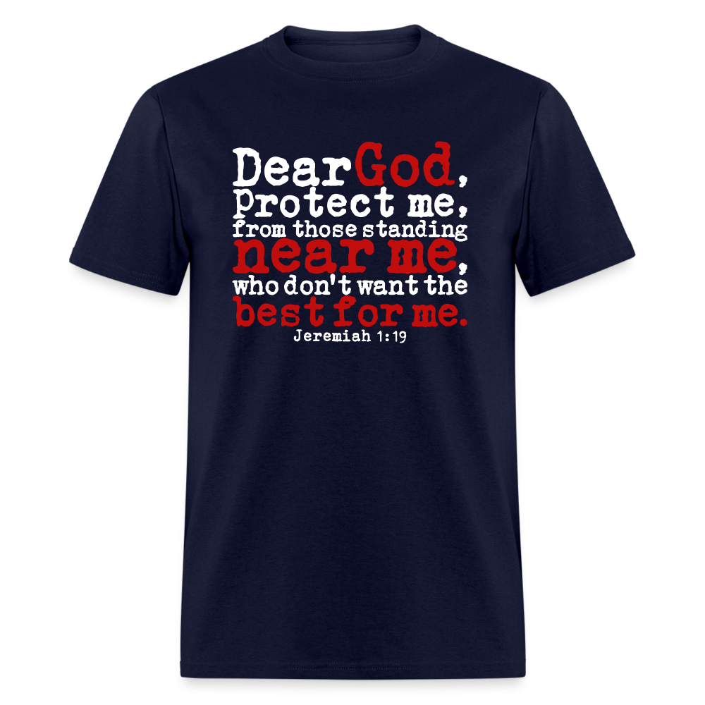 Dear God Protect Me - navy